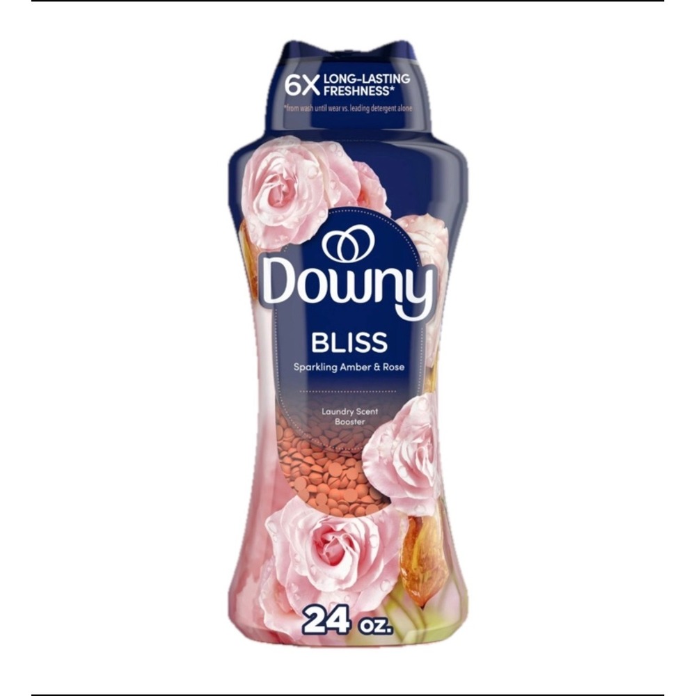 Downy Bliss In-Wash Scent Booster Beads Sparkling Amber & Rose 24 oz Bottle